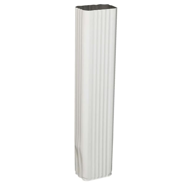 Amerimax Home Products Amerimax 3 in. H X 4.25 in. W X 15 in. L White Aluminum K Downspout Extension 47075 - main